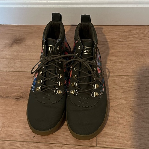 Keds x Rifle paper co. scout boots in Olive and Garden Party print size 8.5 - Picture 6 of 7